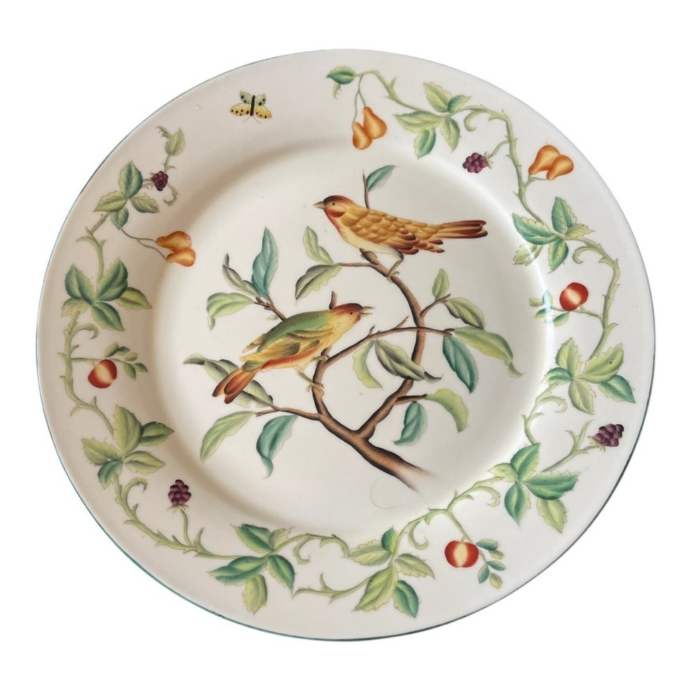 Andrea by Sadek Decorative Plate, “Birds in the Garden”, Vintage, Green …